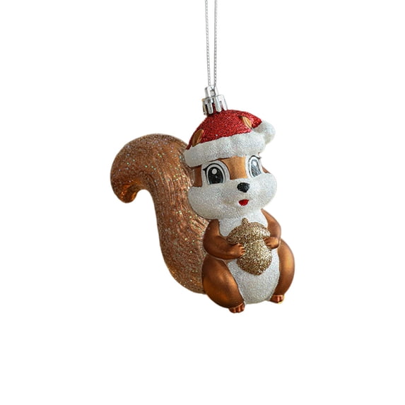 Christmas Tree Ornament Pendant, Plastic Hanging Decoration with Festive Characters, Snowflakes, Reindeer, Miniature Scenes for Holiday Tree and Window Décor