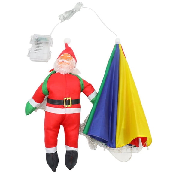 Christmas Tree Ornament Santa Claus Parachute Hanging Pendants Santa Claus Figurine Xmas Tree Hanging Decoration For Holiday