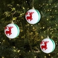 thumbnail image 1 of Christmas Tree Ornament Set 3.14x3.14x3.14in Plastic Window Scene Decor Hanging Pendant Holiday Home Decor Gift(Red), 1 of 6