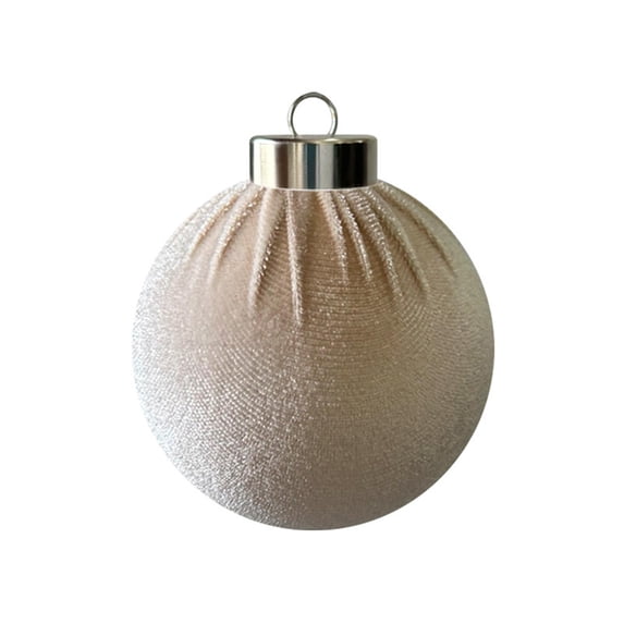 Christmas Tree Ornament Velvet Covered Bauble 3.15 Inch Single Decorative Hanging Ornament for Holiday Season Home Display