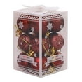 thumbnail image 1 of Christmas Tree Ornaments - 12PCS Claret Plastic Christmas Balls Christmas Hanging Baubles Set for Xmas Tree Decorations (1.57" in Dia）, 1 of 8