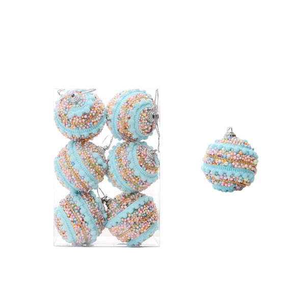 Christmas Tree Ornaments 2.36 Inch Pastel Foam Balls Shatterproof Candyland Holiday Decorations for Xmas Tree Wreath Mantel Winter Party