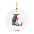 thumbnail image 1 of Christmas Tree Ornaments 2023 New 26 Letter Christmas Snowman Christmas Pendant - Acrylic Car Pendant Saint, 1 of 1