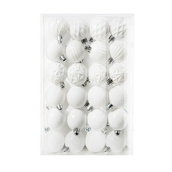 Christmas Tree Ornaments, 48PCS Silver Shatterproof Ball Set with Mixed Textures for Xmas Tree Decoration, Elegant Metallic Holiday Ornament Set for Home Party Decor 2025 Trend