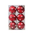 thumbnail image 1 of Christmas Tree Ornaments, 6Pcs Christmas Ball Decoration Set 2.36" Red Green and White Christmas Ball Shatterproof Hanging Tree Ornament Set, 1 of 3