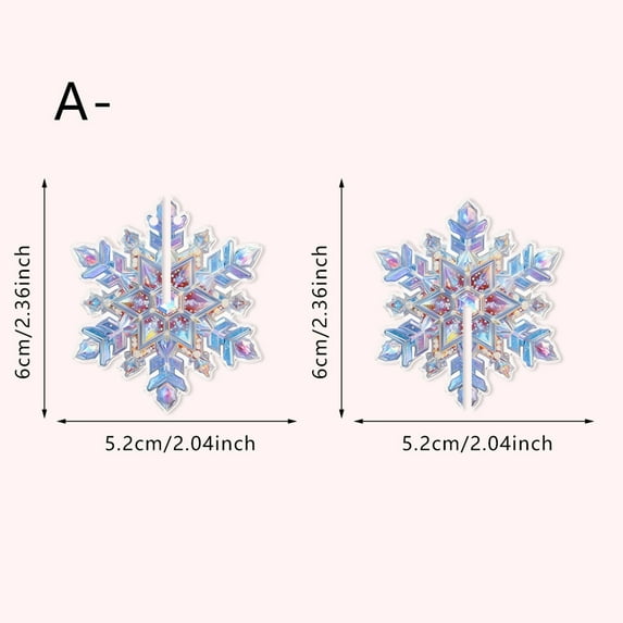 Christmas Tree Ornaments, Acrylic Snowflake Decorations, 2D Flat Transparent Hanging Snowflake Ornaments for Holiday Decor, 2.36 Inch Durable Acrylic Material