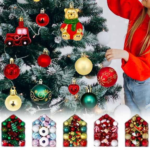 Christmas Tree Ornaments Ball 72 Sets Of Christmas Balls Electroplated And Painted With Unique Christmas Decorations Up to 25% Off
