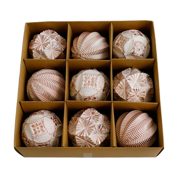 Christmas Tree Ornaments Ball 9 Pcs Vintage Christmas Decorations for Tree Vintage Style Santa Claus Snowman Hanging Ornaments Farmhouse Home Fireplace Decoration Holiday Party Favors