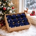 thumbnail image 1 of Christmas Tree Ornaments Balls, 12 Pack 2.4 Inch Flocked Velvet Christmas Tree Ornaments Plastic Balls, 1 of 6