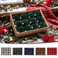 thumbnail image 1 of Christmas Tree Ornaments Balls, 12 Pack 2.4 Inch Flocked Velvet Christmas Tree Ornaments Plastic Balls, 1 of 7