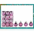 thumbnail image 1 of ‌Christmas Tree Ornaments Balls - 24 Pack 1.2in Plastic Glitter Baubles Set for Xmas Tree Decor,Shatterproof Xmas Bulbs Decorations Set for for Christmas Trees,Windows,Wedding‌, 1 of 5