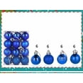 thumbnail image 1 of ‌Christmas Tree Ornaments Balls - 24 Pack 1.2in Plastic Glitter Baubles Set for Xmas Tree Decor,Shatterproof Xmas Bulbs Decorations Set for for Christmas Trees,Windows,Wedding‌, 1 of 5