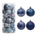 thumbnail image 1 of Christmas Tree Ornaments Balls 24Pcs Christmas Bucket Painted Plastic Ball Christmas Decoration Christmas Tree Decoration Pendant Wedding Party Christmas Tree Christmas Decorations, 1 of 7