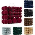 thumbnail image 1 of Christmas Tree Ornaments Balls, 46PCS/8CM Velvet Christmas Balls Flocked Christmas Tree Ornaments Balls Plastic Xmas Hanging Ornaments Christmas Tree DecorationChristmas Ornaments Balls Red, 1 of 9