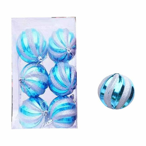 Christmas Tree Ornaments, Christmas Decorations, 12Pcs Red Silver Blue Hanging Christmas Tree Pendant Set, Durable Plastic Glass Material with Pearl Embellishments, Easy Hang Holiday Decor