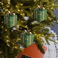 thumbnail image 1 of Christmas Tree Ornaments, Christmas Luminous Wrought Iron Star Gift Box Pendant, 1 of 6