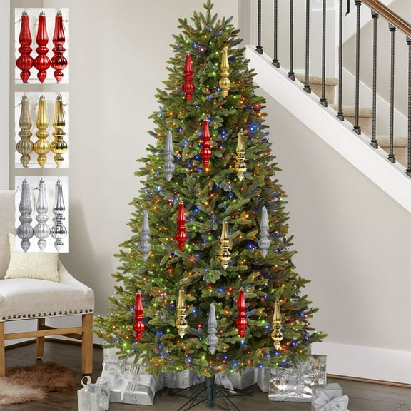 Christmas Tree Ornaments Electroplated Water Droplet Icicles, Holiday Decorations for Indoor Arrangement and Mantel Display, Festive Party Favors and Stocking Stuffers, Shaped Ice Bar Decor Akmoler