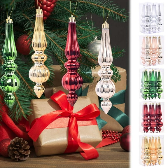 Christmas Tree Ornaments Electroplated Water Droplet Icicles, Holiday Decorations for Indoor Arrangement and Mantel Display, Festive Party Favors and Stocking Stuffers, Shaped Ice Bar Decor Akmoler
