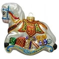 thumbnail image 1 of Christmas Tree Ornaments - Figurine Glass from Christmas By Krebs - Handcrafted Hanging Holiday Decor for Trees (4" Elegant Rocking Horse), 1 of 4
