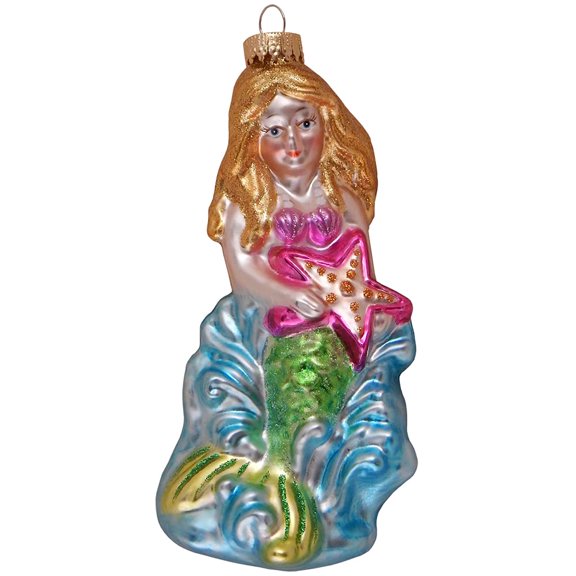 Christmas Tree Ornaments - Figurine Glass from Christmas By Krebs - Handcrafted Hanging Holiday Decor for Trees