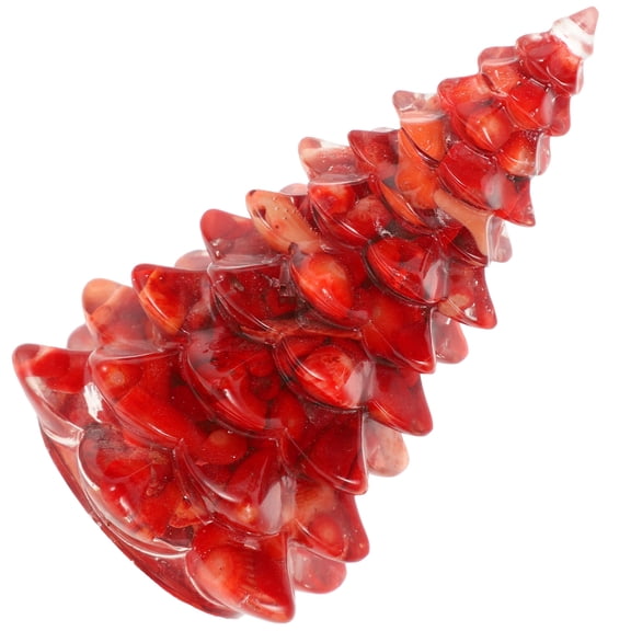 Christmas Tree Ornaments Flocked Mini Tabletop Figurine Decorations Dining Miniature Pine Resin Figure