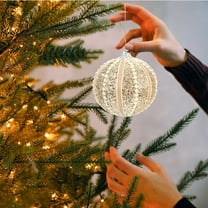 Christmas Tree Ornaments, Foam Christmas Decorations, Pearl Embellished Hanging Pendant for Holiday Decor, 8cm Craft Foam Tree Shape