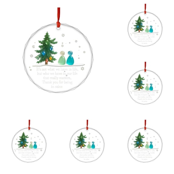 Red Yea Christmas Tree Ornaments, Friendship Gifts for Friends, Faceted Acrylic ...