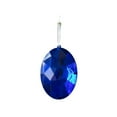 thumbnail image 1 of Christmas Tree Ornaments Hanging Colorful Glitter Crystal, Rear View Mirror Car Charm Plastic Decoration, Holiday Gifts, Ellipse (Blue), 1 of 6