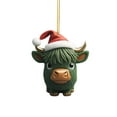thumbnail image 1 of Christmas Tree Ornaments, Holiday Decorations, Personalized Acrylic Cow Hanging Decoration for Christmas Tree and Winter Party, Smooth Non Fading Material, 1 of 2