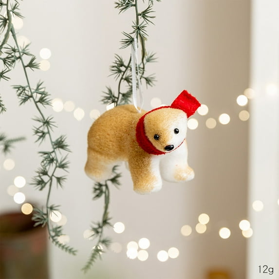 Christmas Tree Ornaments, Mini Animal Figurines, Lifelike Hanging Holiday Decorations for Desktop and Shelf Display, Durable Foam and Plastic Materials, Compact Lightweight Design