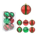 thumbnail image 1 of Christmas Tree Ornaments,Plastic Christmas Ball Pendant Decorative Powder Painted Hollow Baubles Holiday Party Decor For Christmas Tree Decorations Home Store Scene Layout Festival Accessories, 1 of 6