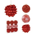 thumbnail image 1 of Christmas Tree Ornaments,Plastic Christmas Ball Pendant Decorative Powder Painted Hollow Baubles Holiday Party Decor For Christmas Tree Decorations Home Store Scene Layout Festival Accessories, 1 of 6
