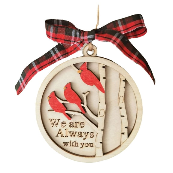 Christmas Tree Ornaments,Red Cardinals Memorial Gift,It's a Visitor from Heaven,I am Always with You in Memory of Loved One Christmas Ornaments,Cardinal Bird Tree Topper Christmas Decorations