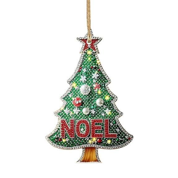 Christmas Tree Ornaments Rustic Glitter Pine Tree Nostalgic Retro Tree Decorations Hanging Plastic Vintage Christmas Decorations for Holiday Xmas Tree Decorations