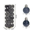 thumbnail image 1 of Christmas Tree Ornaments Set, 1.18in/3cm Black Christmas Balls 24pcs Shatterproof Mini Ornaments, Mixed Finish Glitter and Matte Baubles for Xmas Tree, Holiday Party, Wedding,, 1 of 1