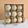 thumbnail image 1 of Christmas Tree Ornaments Set, 18 Pack Clear and White Baubles Rustic Burlap Christmas Balls Decoration for Tree, Party, Holiday Home Décor Supplies, 1 of 4