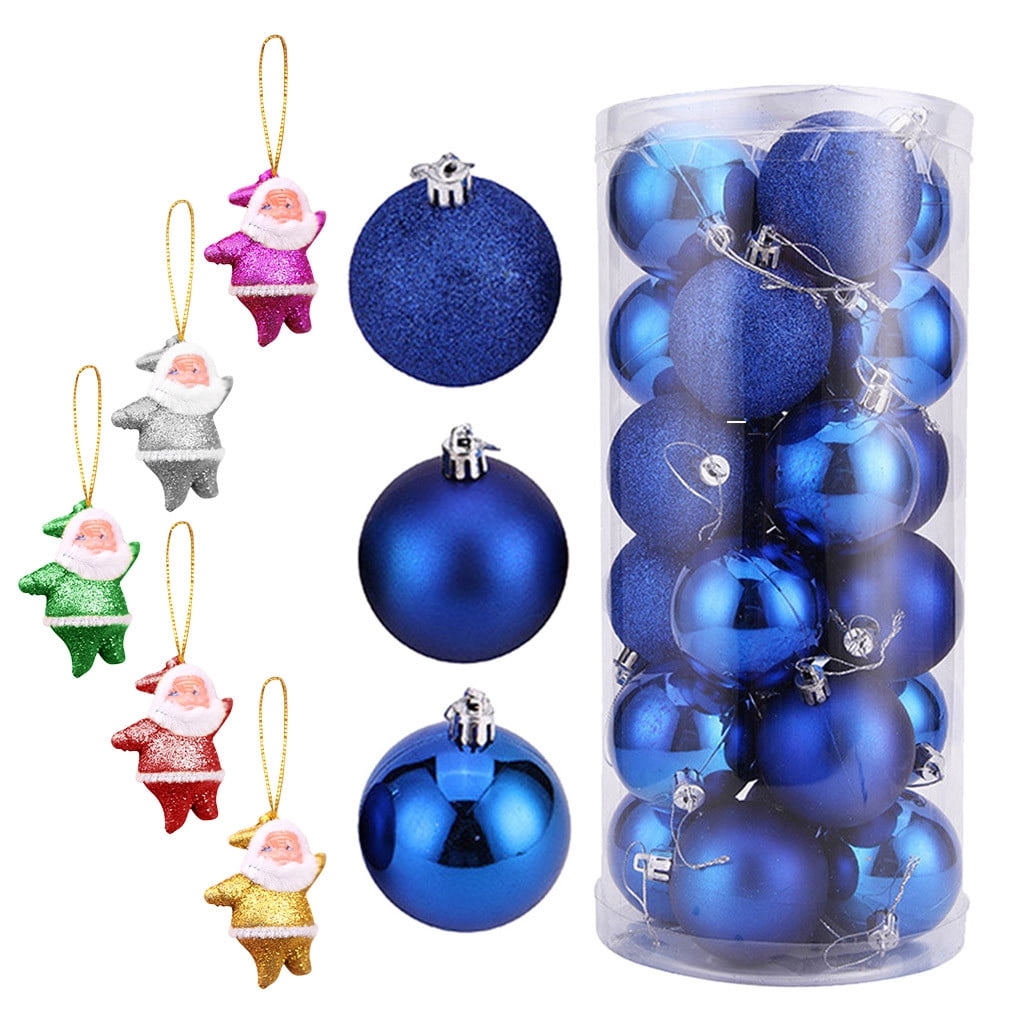 Christmas Tree Ornaments Set 24Pcs Christmas Balls Party Xmas Tree