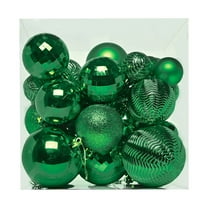 Christmas Tree Ornaments Set 36-Piece Assorted Sizes 1.6/2.4/3.1-Inch Green Electroplated Balls for Holiday Decoration