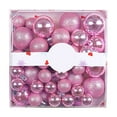 thumbnail image 1 of Christmas Tree Ornaments Set 44pc, Usupdd 3/4/5cm Christmas Ball Decoration Set, Exquisite Festive Hanging Ornaments for Christmas Tree Decor Multiple Colors, Pink, 1 of 7