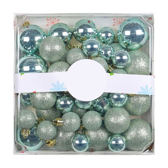 Christmas Tree Ornaments Set 44pc, Usupdd 3/4/5cm Christmas Ball Decoration Set, Exquisite Festive Hanging Ornaments for Christmas Tree Decor Multiple Colors, Green