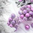 thumbnail image 1 of Christmas Tree Ornaments Set | 9-Piece Blue Purple Pink Hanging Balls | ABS Plastic Holiday Decorations for Home, School & Office, 1 of 6