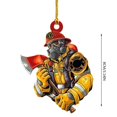 thumbnail image 1 of Christmas Tree Ornaments Set Christmas Firefighter Ornaments Personalized Fireman Acrylic Ornament Double Print Hanging Pendant for Christmas Tree Car Rearview Mirror Unique Firefighter Xma, 1 of 2