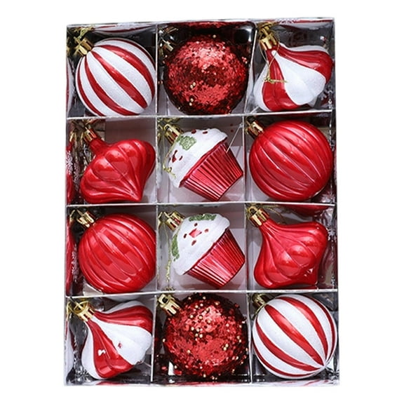 Christmas Tree Ornaments Shatterproof Balls, Hanging Pendant Decorations for Indoor Outdoor Xmas Decor, Vintage Holiday Party Supplies and Festive Home Wedding Baubles for Seasonal Celebrations