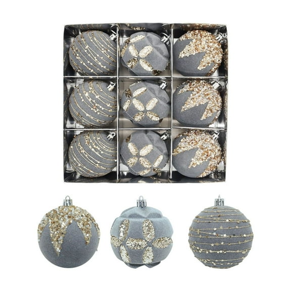 Christmas Tree Ornaments,Velvet Christmas Ball Decorative Hanging Ornament For Holiday Party Decoration, Fluffy Christmas Ornaments For Indoor Outdoor Tree And Window Display