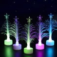 thumbnail image 1 of Christmas Tree Ornaments with LED 7 Color Changing Stunning Light Displays, Mini Christmas Xmas Tree 4.7inch Tall Table Party Decor, 1 of 6
