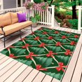 thumbnail image 1 of Christmas Tree Outdoor Rug 6x9 Ft, Non Slip Washable Area Rug, Xmas Pine Tree Red Bow Winter Geometric Green Patio Rugs Carpet Runner, Large Floor Mat for Indoor/Outdoor Deck Porch Camping, 1 of 8