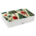 thumbnail image 1 of Christmas Tree PU Leather Jewelry Box with Removable Compartment and Earring Holder, Portable Travel Organizer, 1 of 6