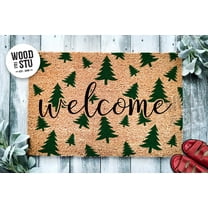 Christmas Tree PVC Doormat, 18" x 30", Non-Slip
