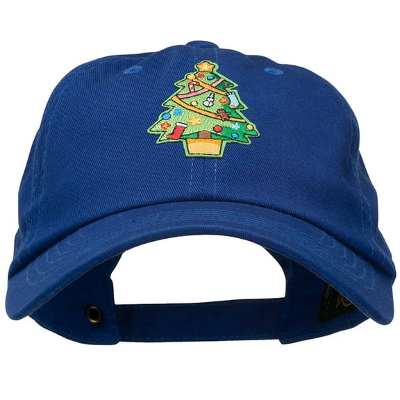 Christmas Tree Patched Washed Cap - Royal OSFM