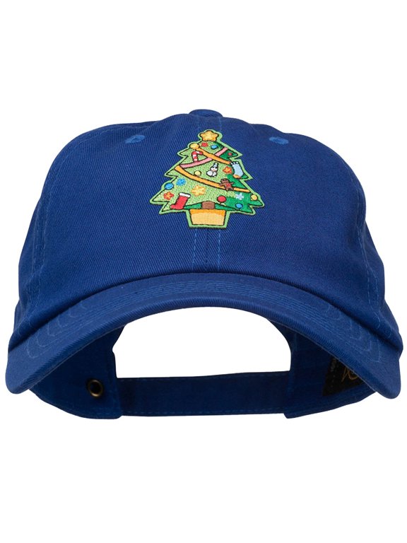 Christmas Tree Patched Washed Cap - Royal OSFM